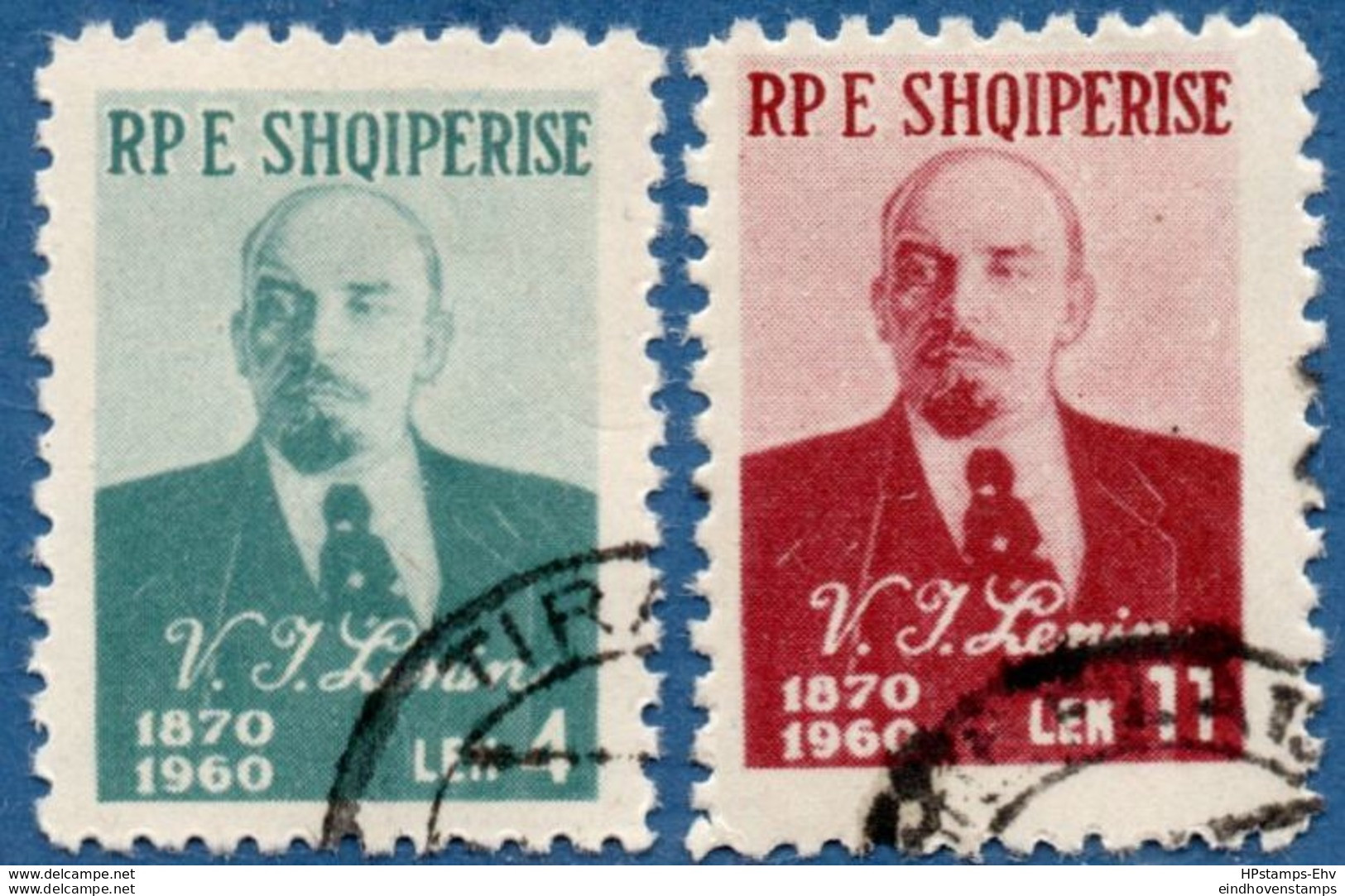 Albania 1960 Lenin 2 Values Cancelled 2004.1816 - Lénine