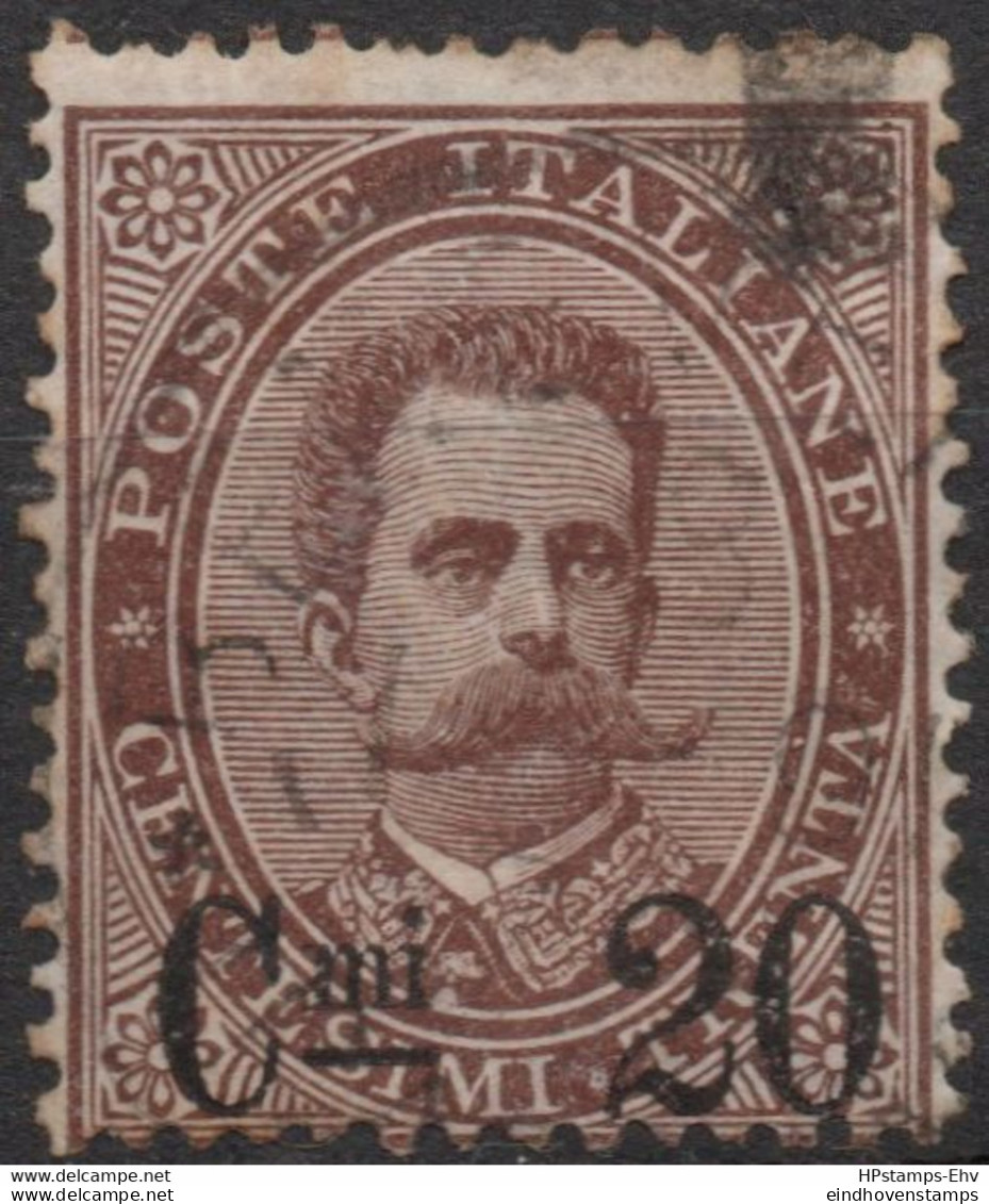 Italy 1890 Overprint 20c On 30c Cancelled 2010.2802 - Otros & Sin Clasificación