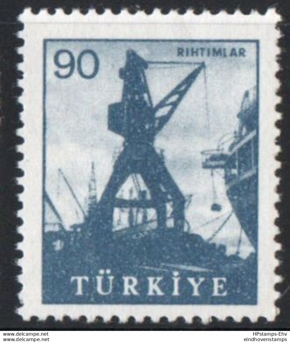 Turkey 1960 Harbor Crane 1 Val MNH TR59-13i - Other (Sea)