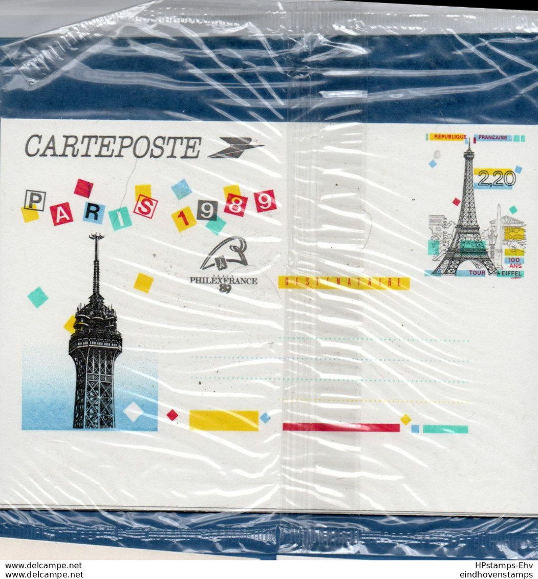 France 1989 Set Des Cartes (5) Panorama Paris Dans Couverture Originelle Pas Ouvert MNH - 2009.0439 - Cartes/Enveloppes Réponse T