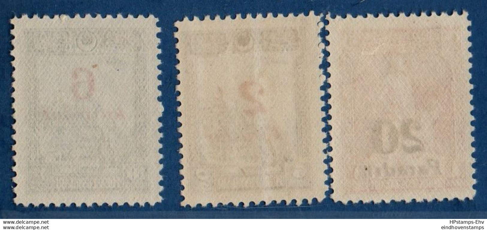 Turkey 1929  Overprinted Stamps 3 Values MH 2011.2729 Basic Stamps With Ottoman Lettering - Other & Unclassified