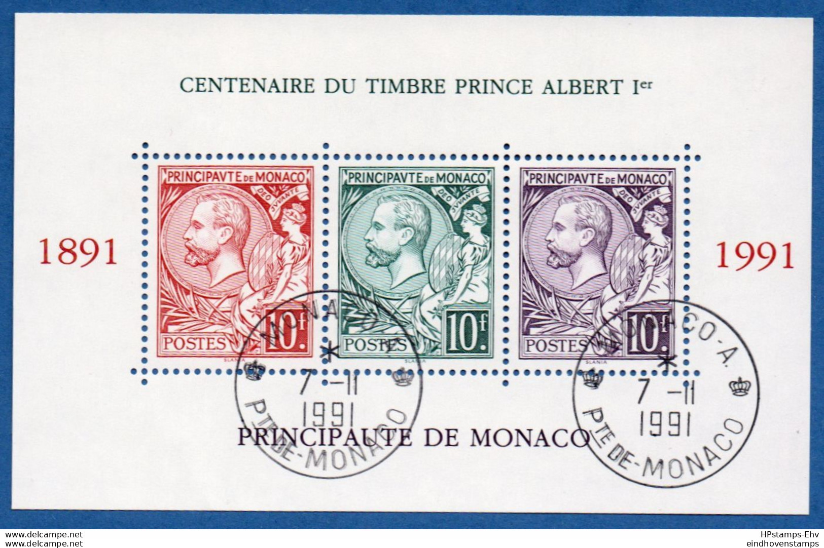 Monaco 1991 Centennial Monegascan Stamps Block Cancelled 2011.0668 - Hiver 1988: Calgary