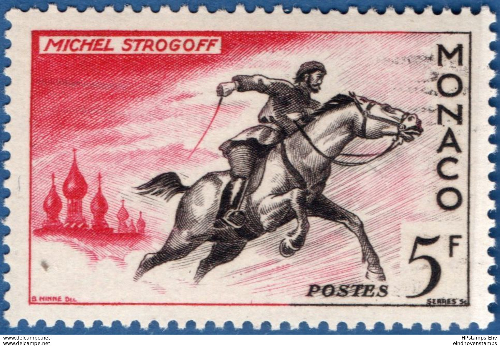 Monaco 1955 5 Fr Michael Stroganoff, Courier Of The Tsar 1 Value MNH 2011.0605 Horse - Poste