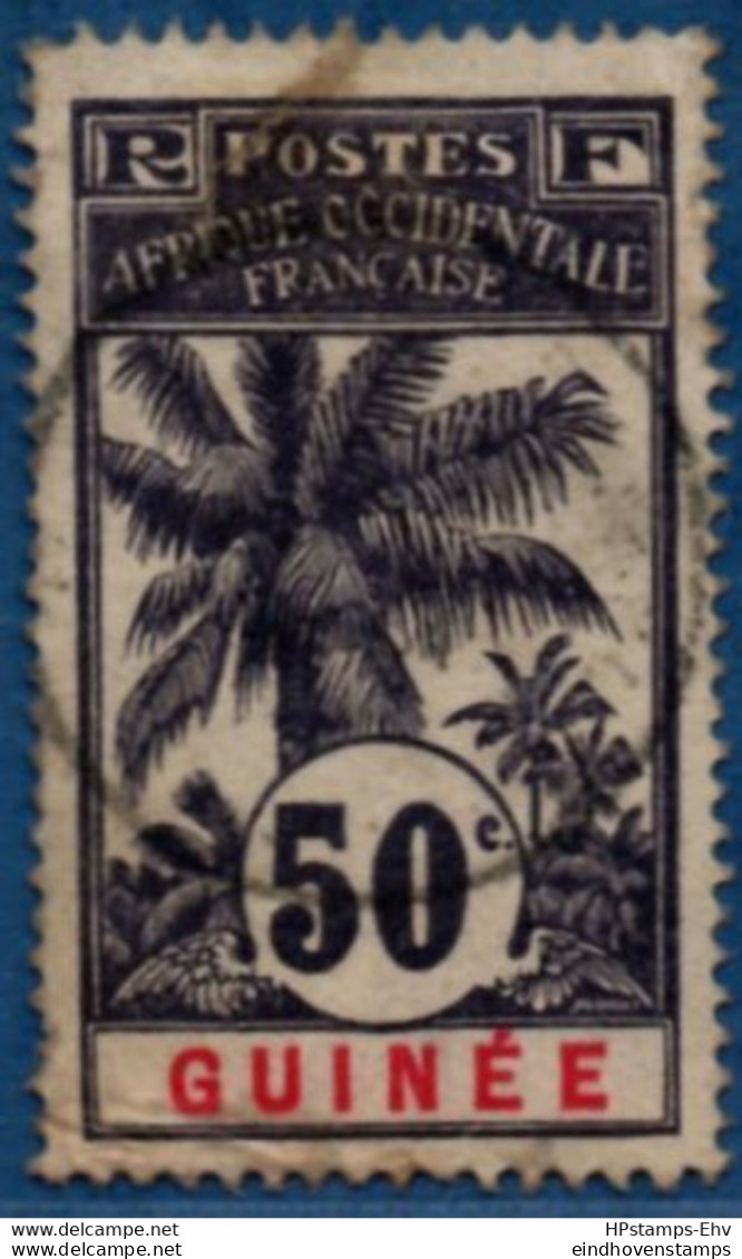French Guinea 1906 50 C Palm Tree Cancelled 1 Stamp 2104.1036 Guinée Français - Oblitérés