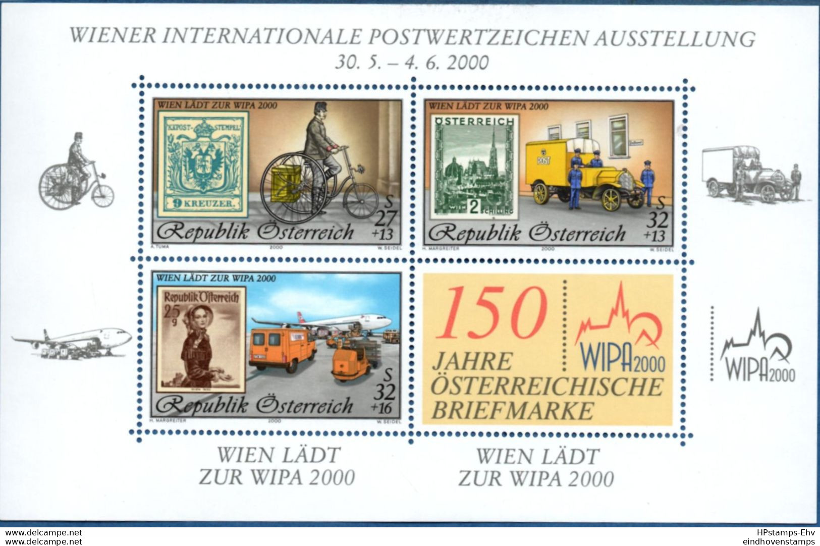 Austria 1999 Mail Transport  MNH 2104.0618 WIPA, Stamp On Stamp - Poste