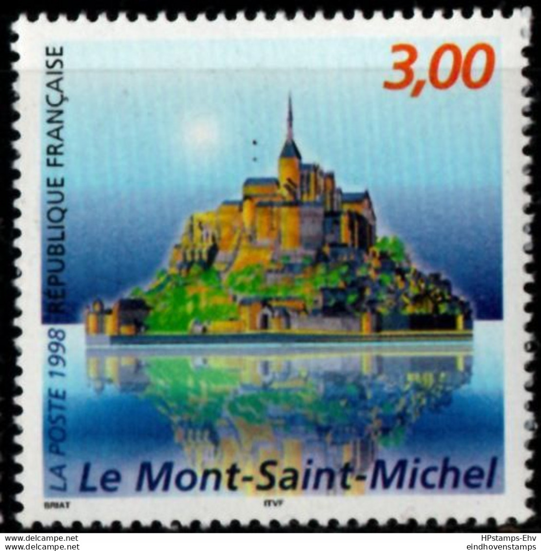 France 1998 Mont St Michel With Cloister Church1 Val. MNH 2104.0506 - Inseln