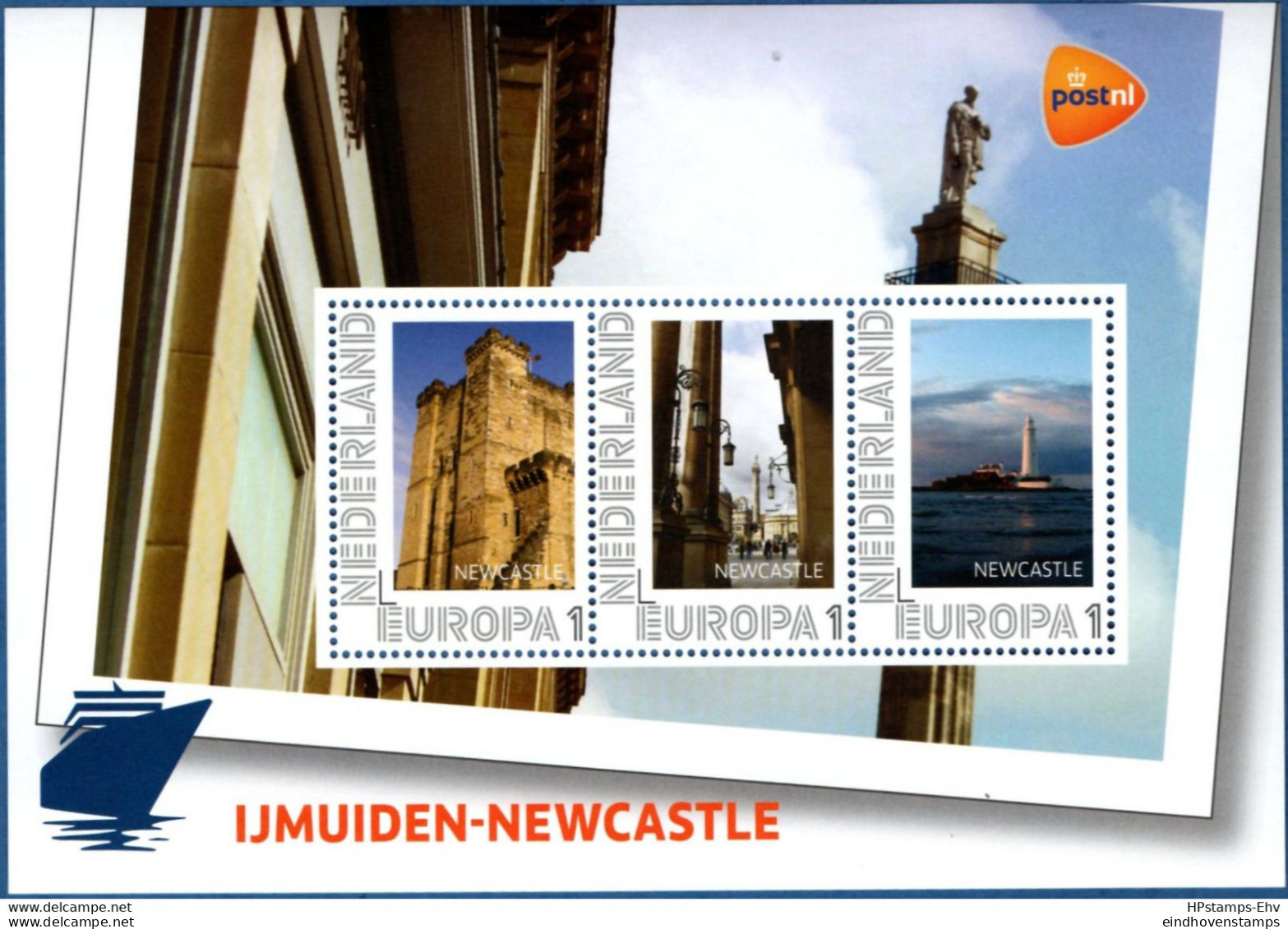 Netherlands Leaflet IJmuiden - Newcastle Shipping Line Personal Stamp Sheet Europa MNH 2104.0501 - Other (Sea)