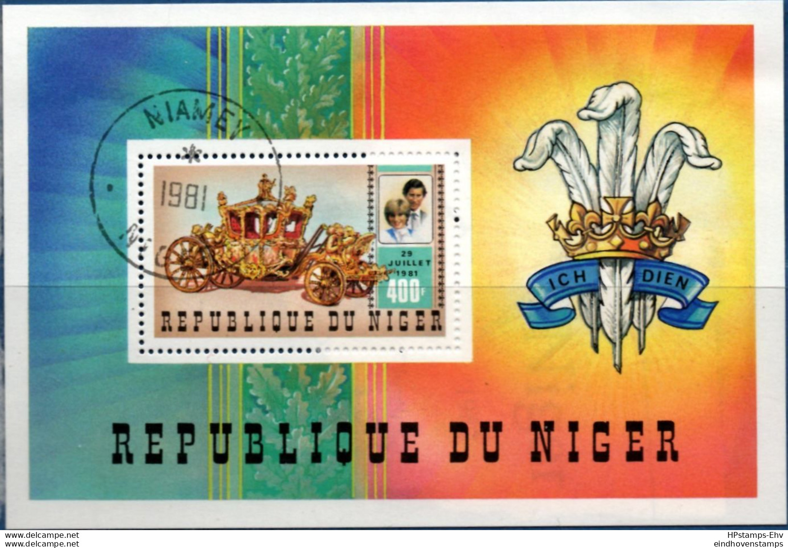 Niger 1982 Birth Of Prince William Of Wales Block Issue Cancelled 2103.1002 Ceremonial Coache - Other (Earth)