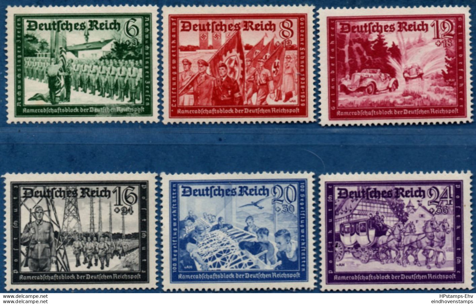 Germany 1941 Cameradery, 6 Values MNH 2103.0530 Glider Studio, Mail Coach - Poste