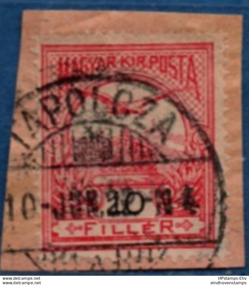 Tapolcza Hungary 1910 Full Cancel On 10 Fil Turul 2102.201t Tapolca - Marcofilie