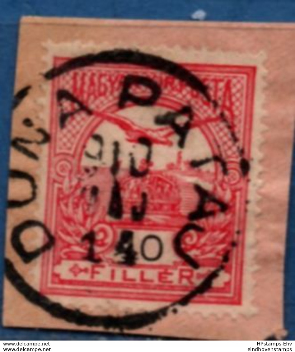 Duna Pataj Hungary 1910 Full Cancel On 10 Fil Turul 2102.2014 Dunapataj - Postmark Collection