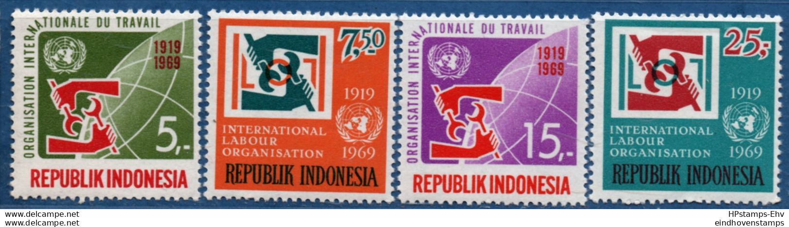 Indonesia 1969, ILO Labor Organisation 4 Stamps MNH 2105.2439 OIT, - IAO