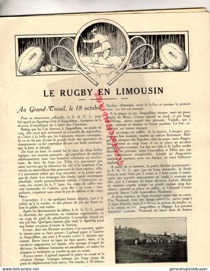 87- LIMOGES- REVUE LA LIMOUSINE N° 7-CIRQUE MUNICIPAL-ST SAINT JUNIEN-MARCEL PREVOST TULLE-AMABLE DUBRAC-BRIVE-RUGBY