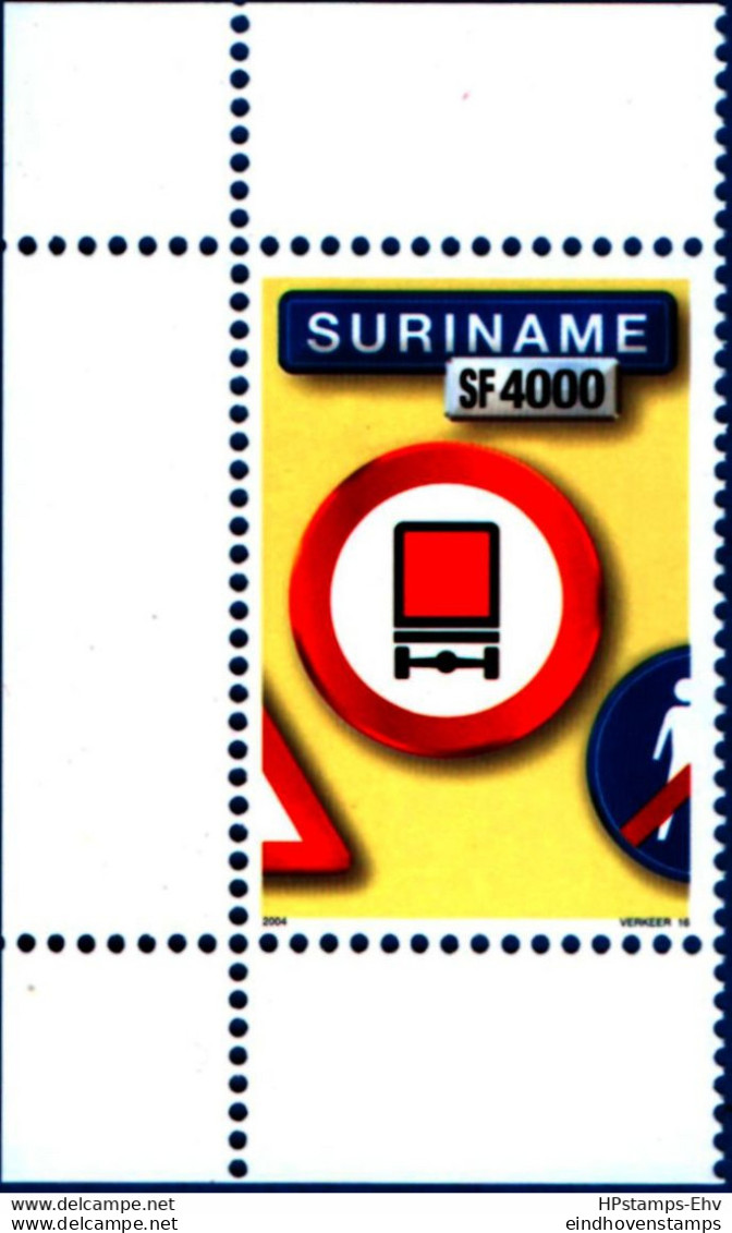 Suriname 2004 Traffic Sign - Trucks On Road Not Allowed 1 Value MNH - Otros (Tierra)