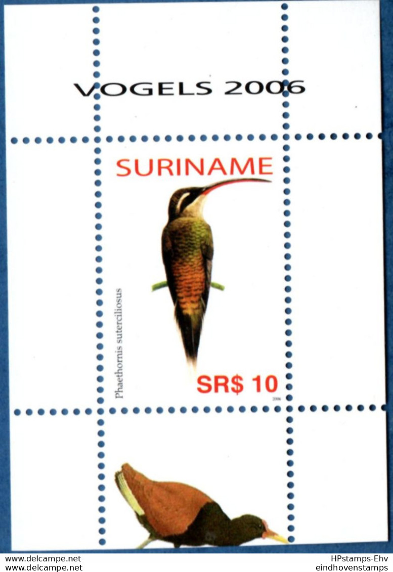 Suriname 2006 Kolibri, Bird 1-value From Sheetlet MNH - Kolibries