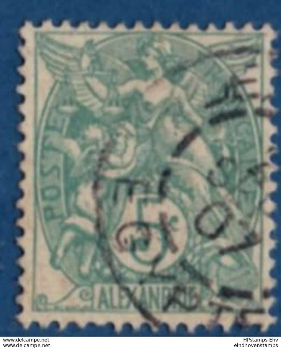 Alexandrie, 1902 5c Green-blue Canceled 2104.1284 Alexandria Egypte - Oblitérés