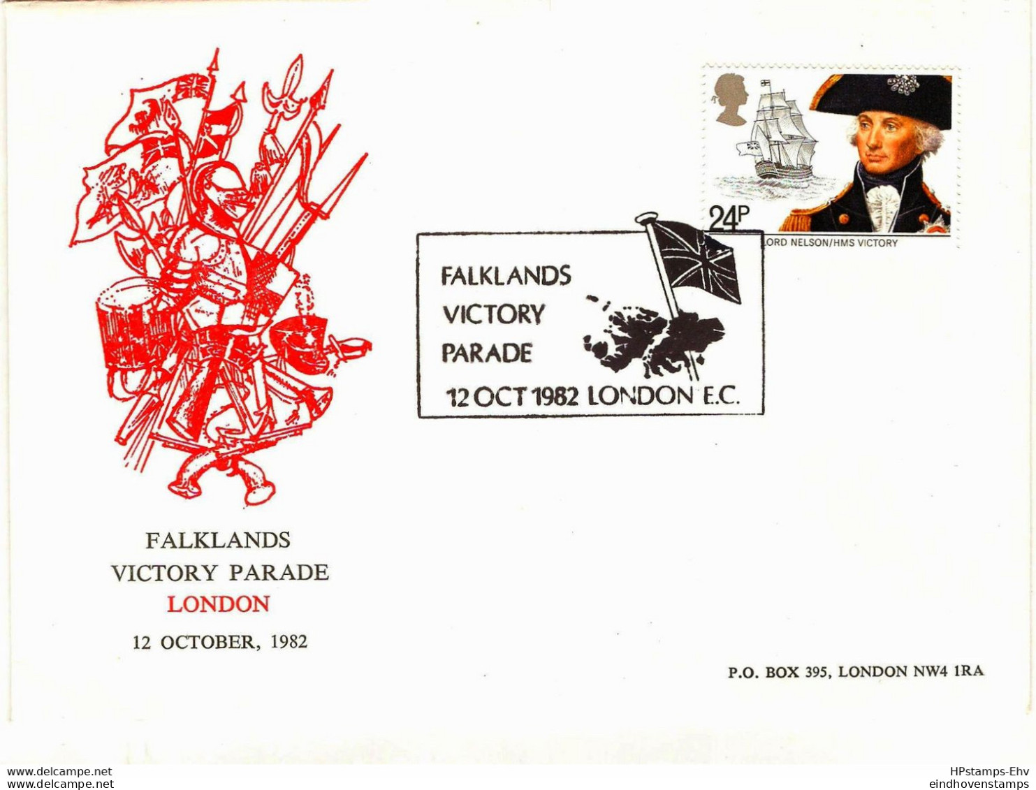 UK 1982 Falklands Victory Parade Envelope 2107.0612 - Brieven En Documenten