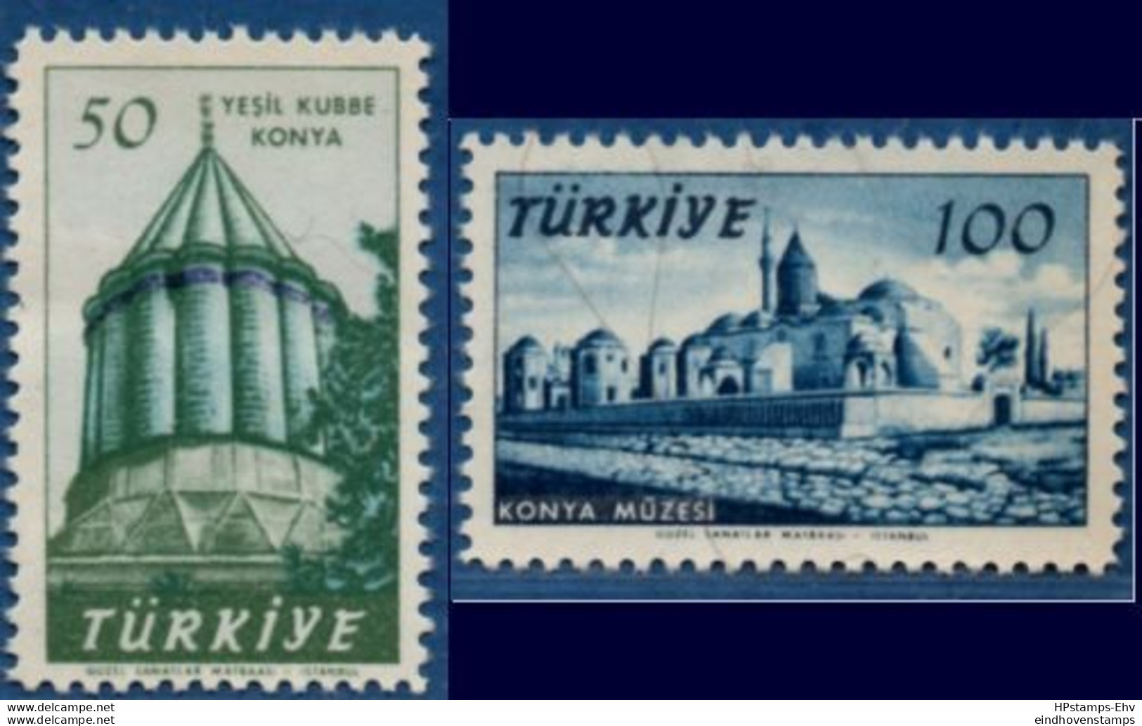 Turkey 1957 Rumi Turbe & Konya Museum, Djala Od-Din Rumi MNH 57-13 Dancing Derwiches - Mezquitas Y Sinagogas