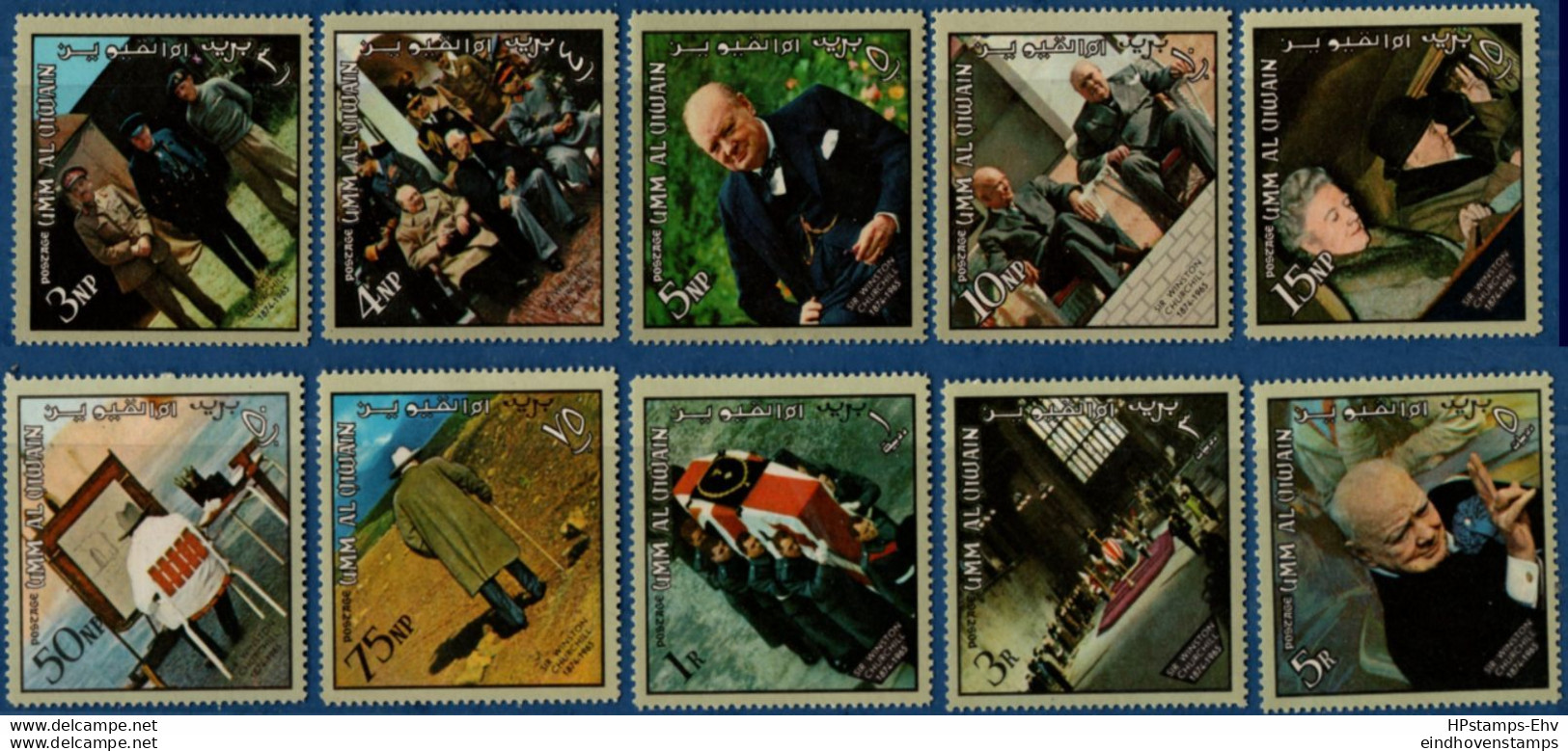 Umm Al-Qiwain 1966 Winston Chruchill Commemoratives 10 Values MNH 2106.1007 - Sir Winston Churchill