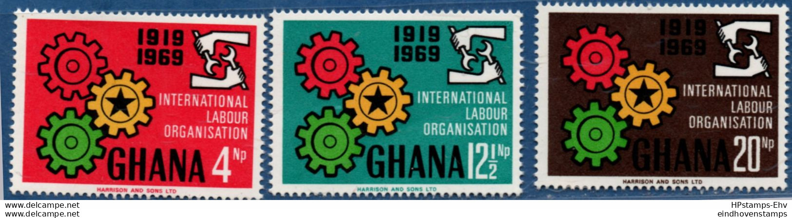 Ghana 1969, ILO Labor Organisation 3 Stamps MNH 2105.2426 OIT - OIT