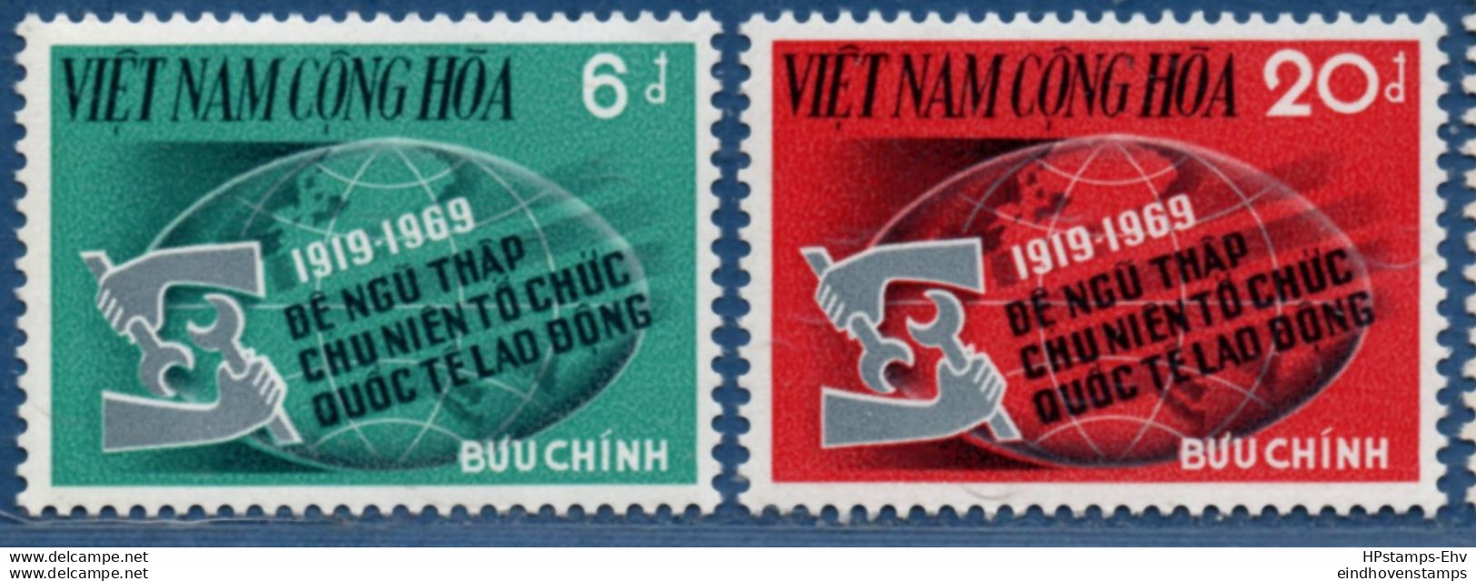 Vietnam South 1969, ILO Labor Organisation 2 Stamps MNH 2105.2423 OIT - IAO