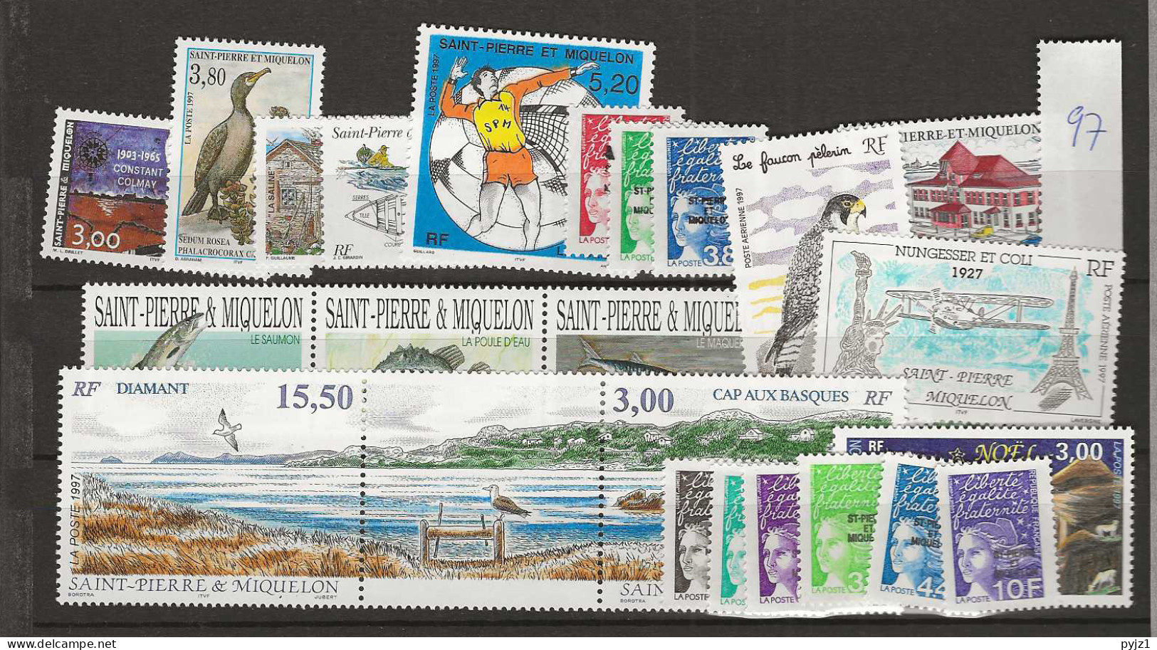 1997 MNH St Pierre Et Miquelon Year Collection Postfris** - Full Years