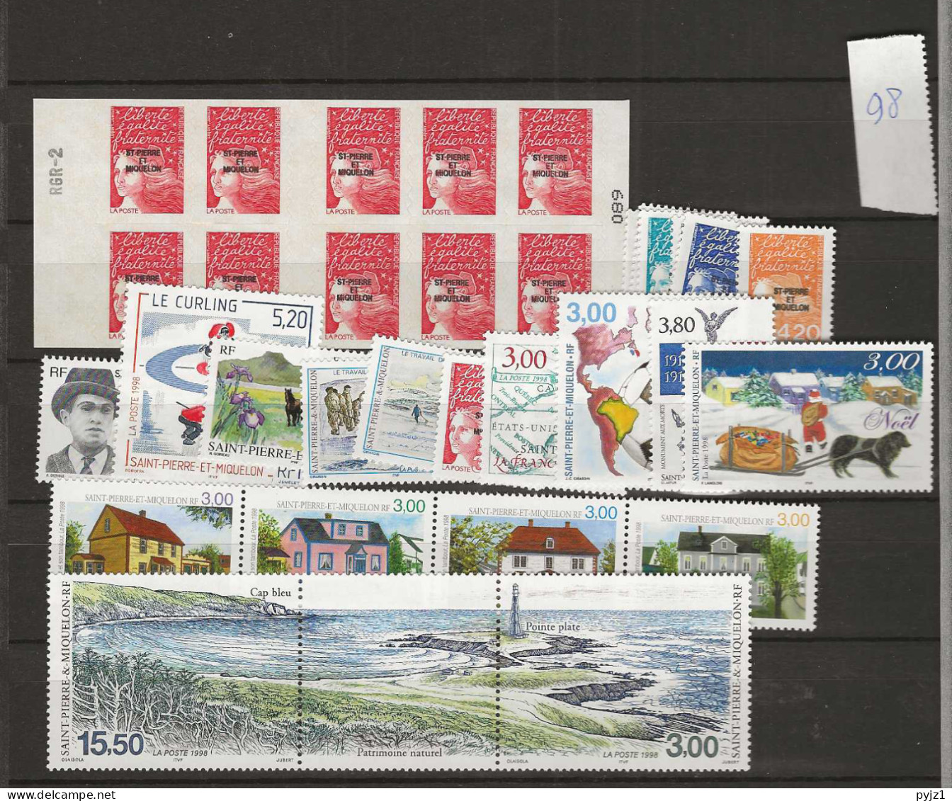 1998 MNH St Pierre Et Miquelon Year Collection Postfris** - Années Complètes