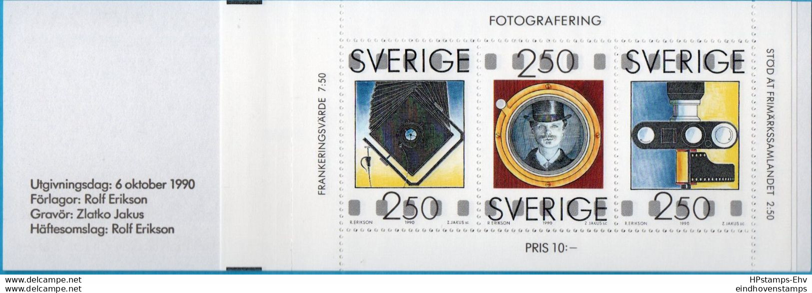Sweden 1990 Photography 15 Year 154 MNH Photo Camera's, August Strindberg - Fotografie
