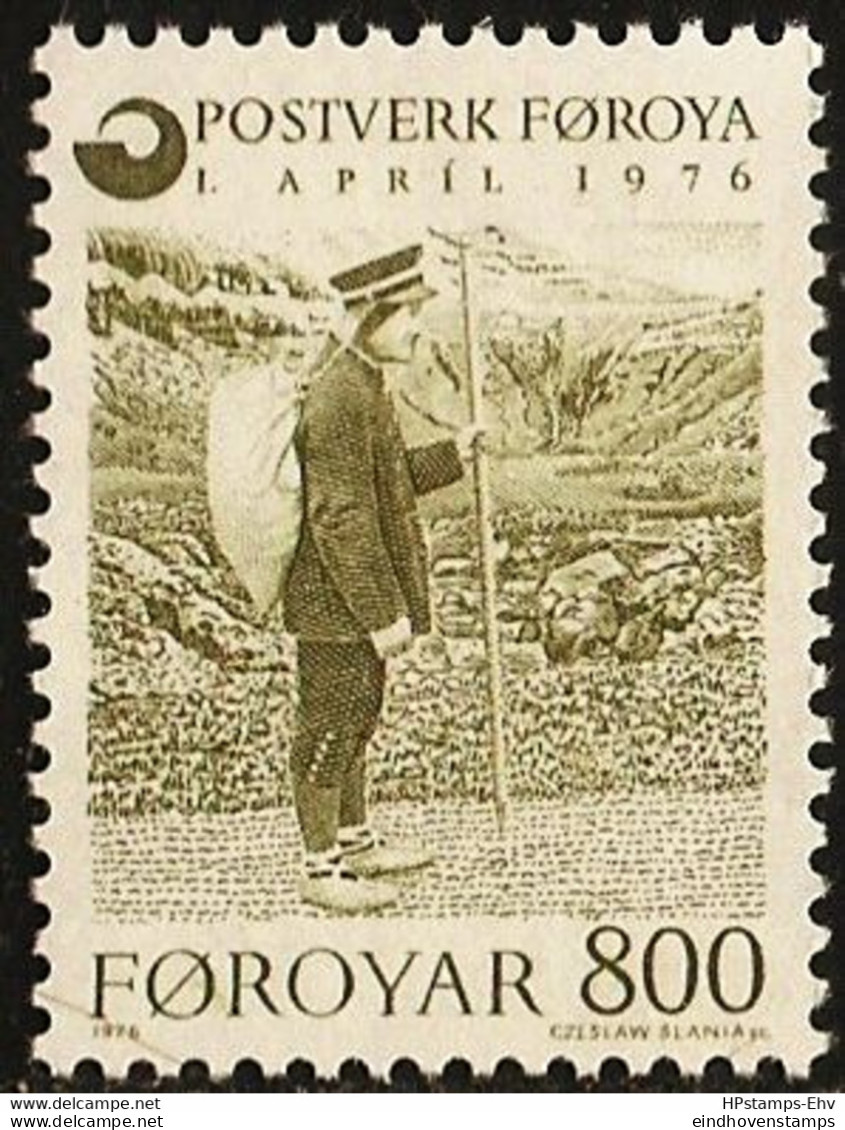 Faeroër 1976 Walking Postman 1 Value MNH 76-03 Faroe Islands, Foeroyar - Poste