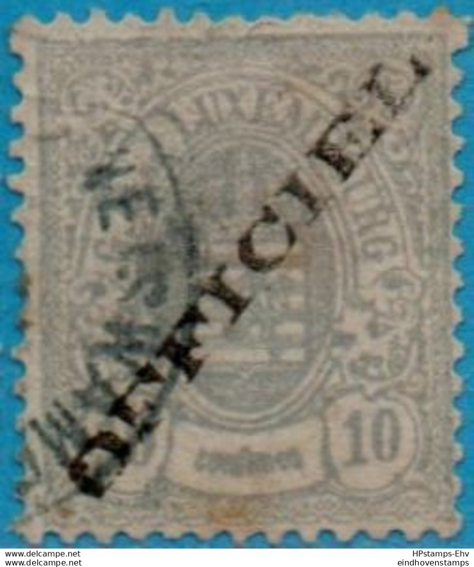 Luxemburg 1875 Service Wide Type Officiel Overprint 10 C Unused 1 Value 2211.1613 Imperfections - Service