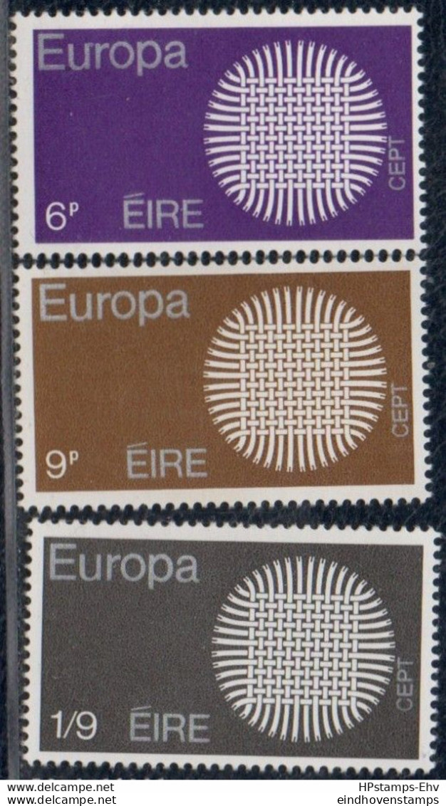 Eire 1970 Cept 2210.0116, 3 Values MNH - 1970