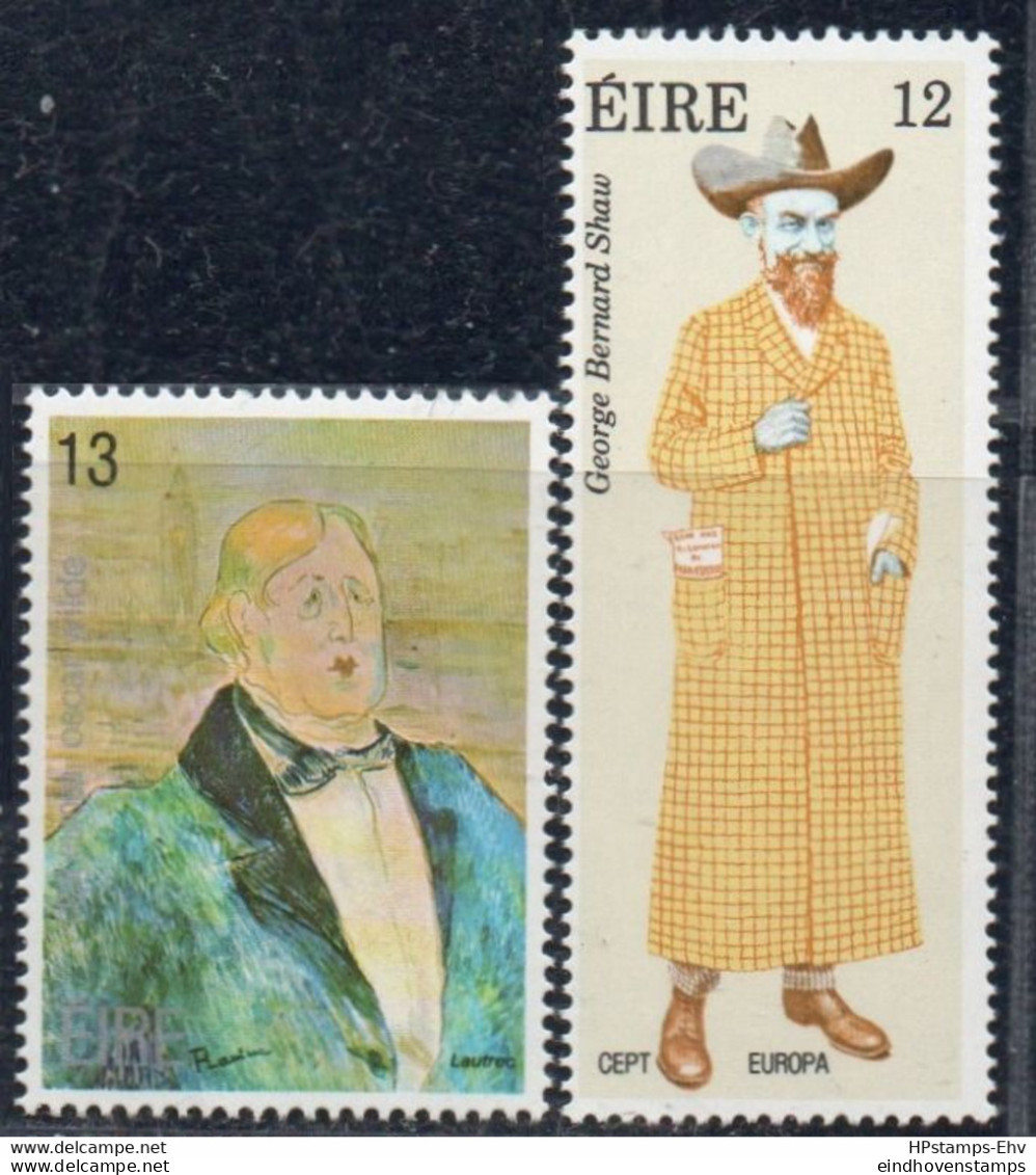Eire 1980 Oscar Wilde & Geroge Bernard Shaw 2 Values MNH 2209.3047 Paintings Of Writers - Other & Unclassified