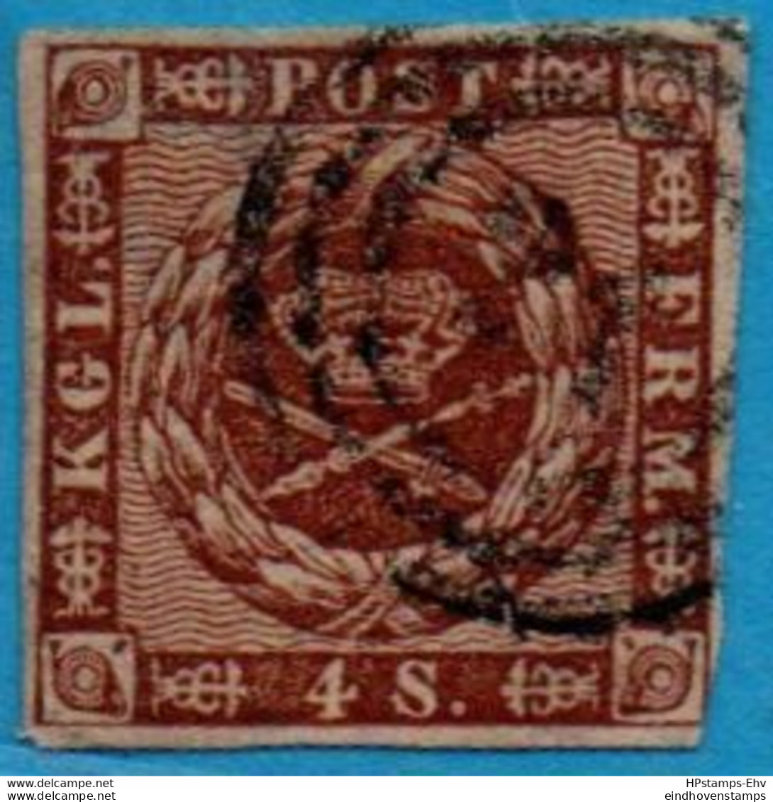 Danmark, 4  Sk 1858 Watermark II, Cancel H-58.01-4 - Used Stamps