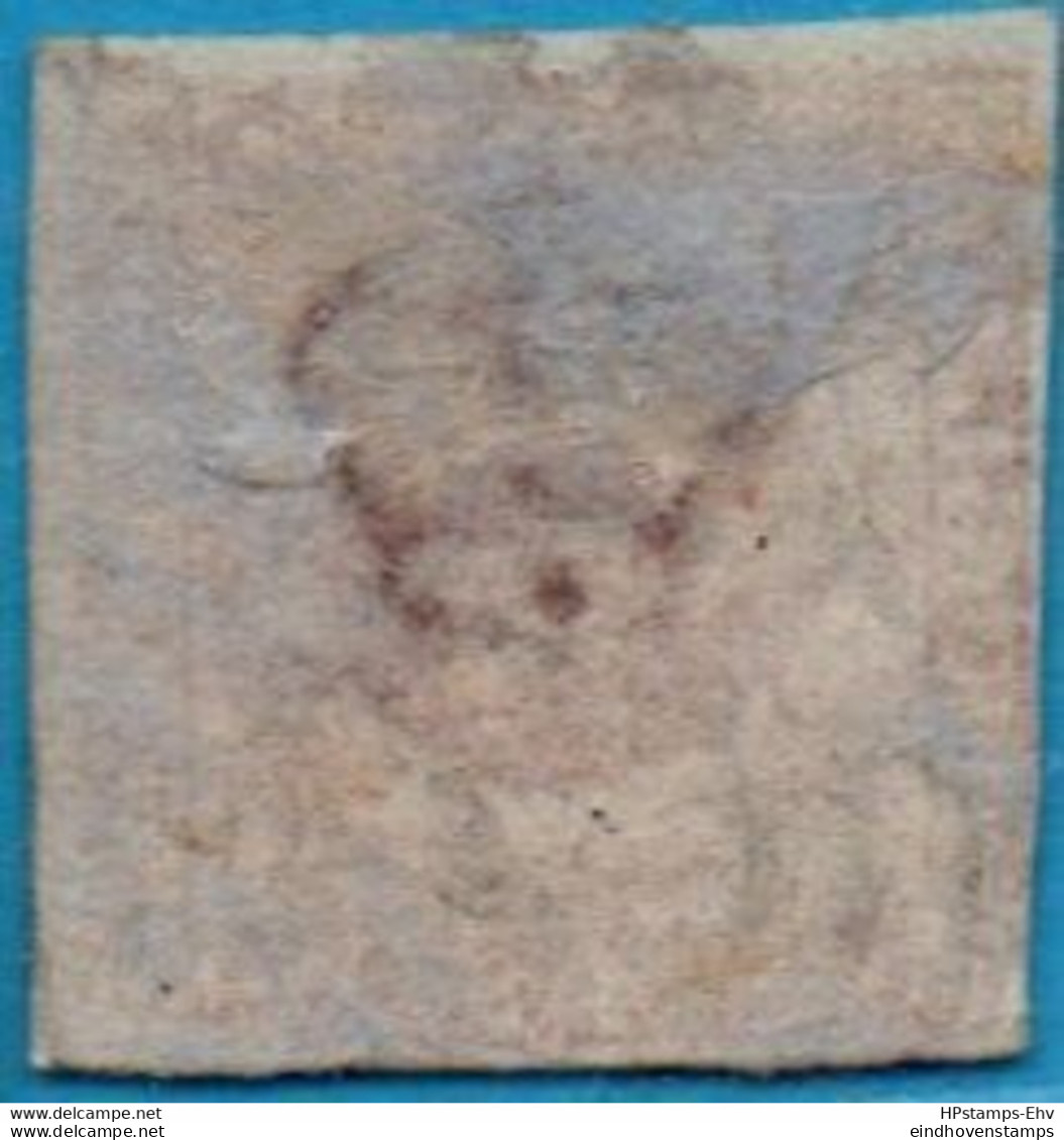 Danmark, 4  Sk 1854 Plate III Cancel 1, Frame Line Right Side Broken Next To Posthorn H-54.02-3 - Used Stamps