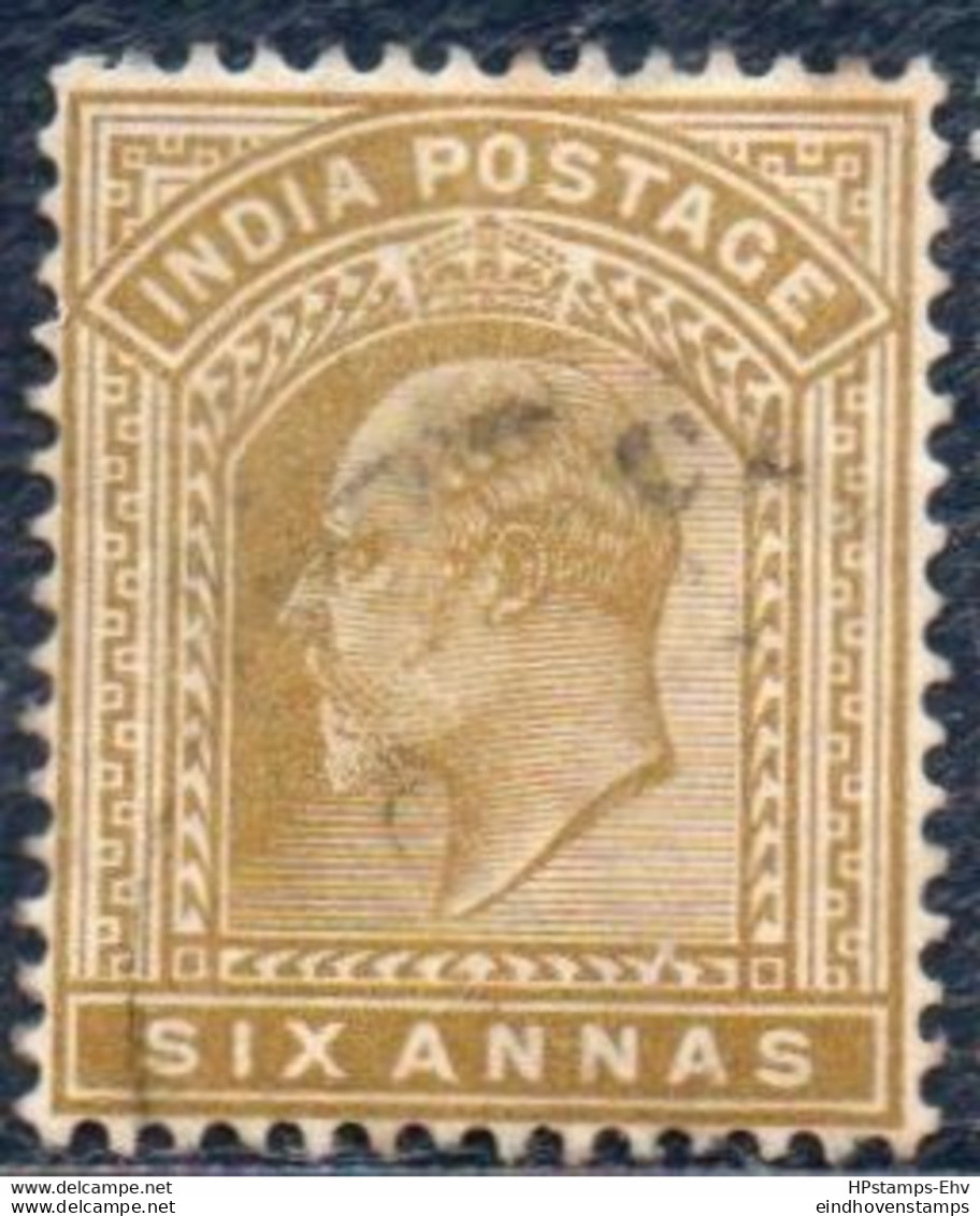 British India 1902 Edward VII 6 A Cancelled 2301.0817 - 1902-11 King Edward VII