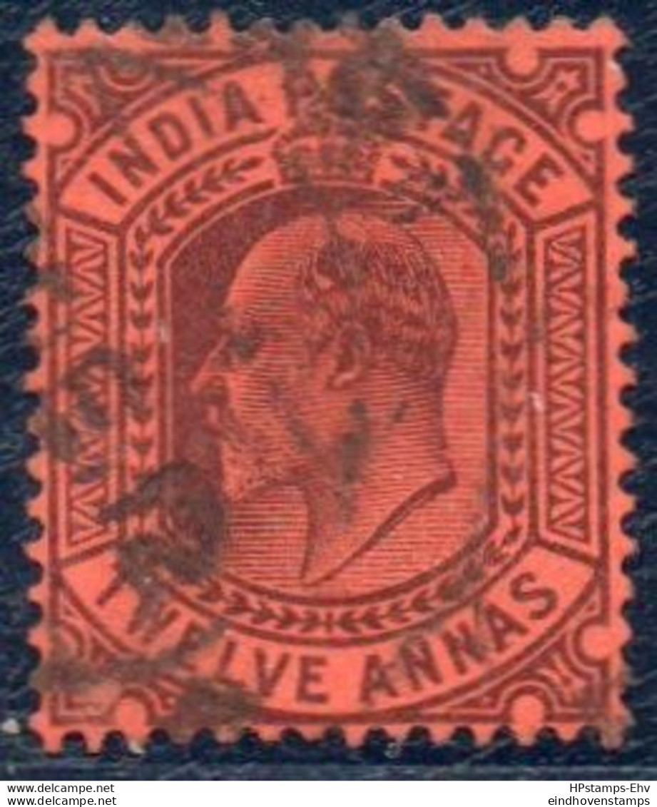 British India 1902 Edward VII 12 A Cancelled 2301.0820 - 1902-11 King Edward VII