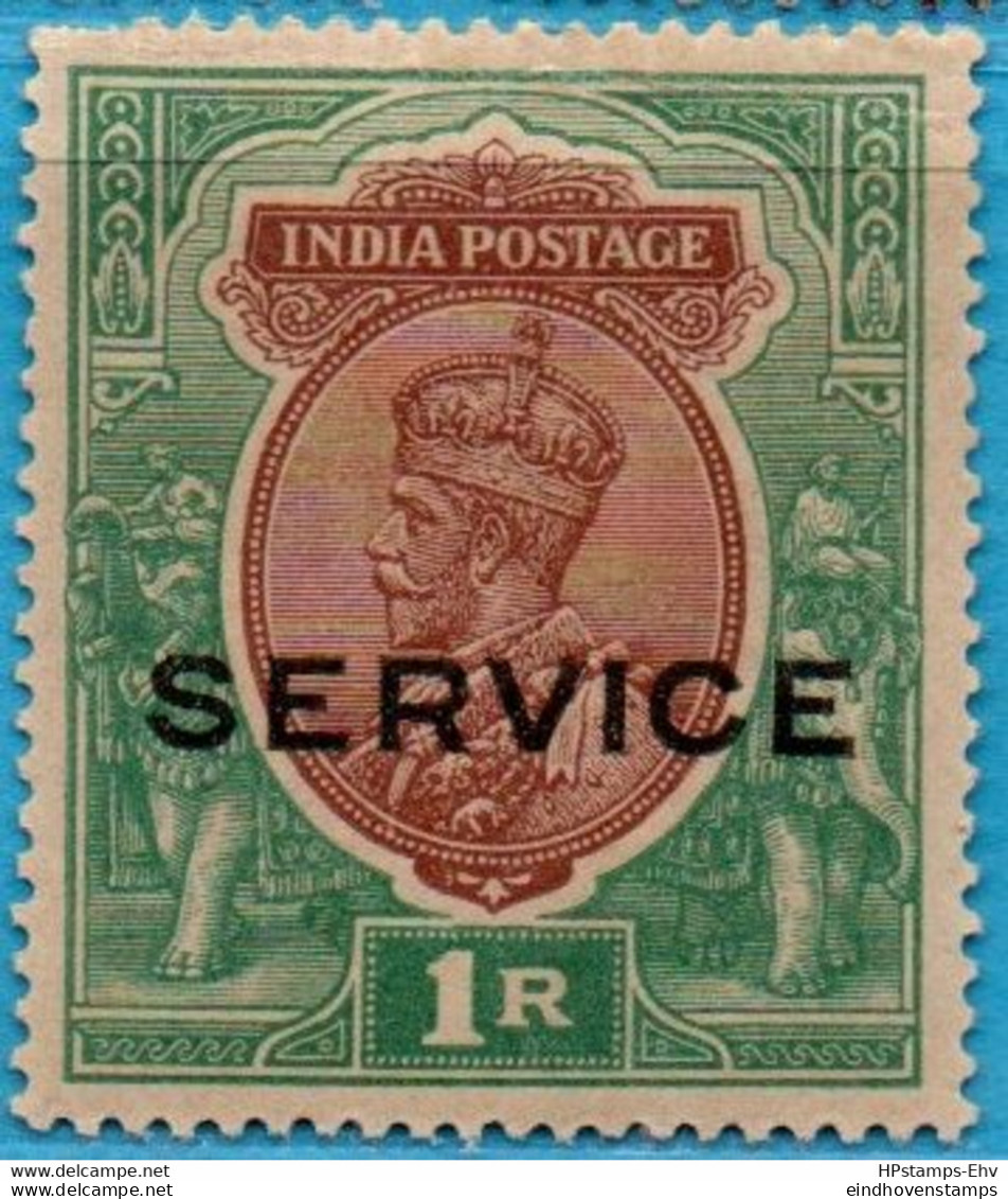 British India 1911 Edward 1 Rupee Service Overprint MH 2212.2917 - 1902-11 Koning Edward VII