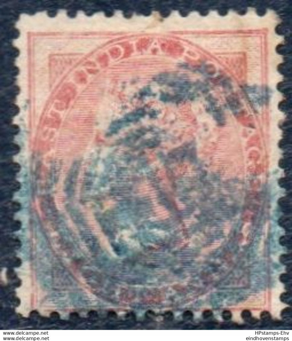 British India Victoria 1865 8 A Carmin Cancelled 2301.0805 WM Elephant Head Tight White Paper - 1858-79 Compagnie Des Indes & Gouvernement De La Reine