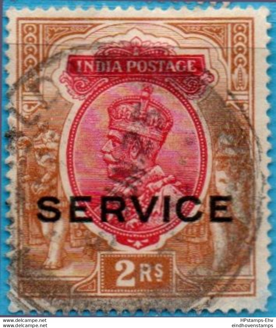 British India 1911 Edward 2 Rupee Service Overprint Cancelled 2212.2919 - 1902-11 King Edward VII