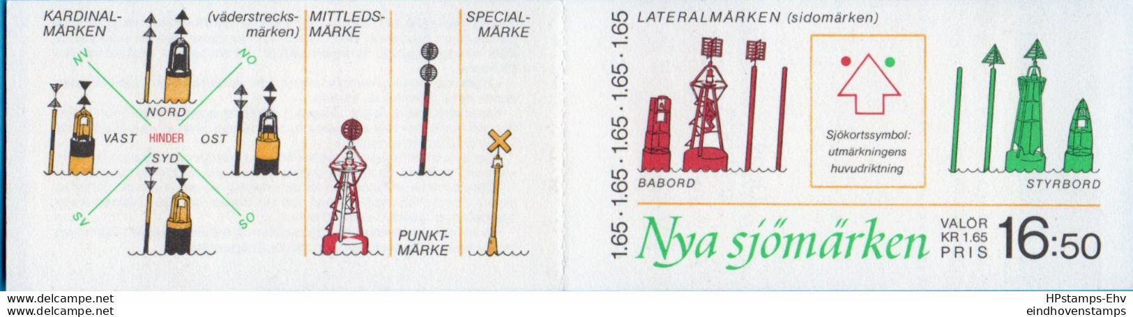 Sweden 1982 Sea Beacon System Changes Booklet MNH 823M088 Beacon Types - Andere(Zee)