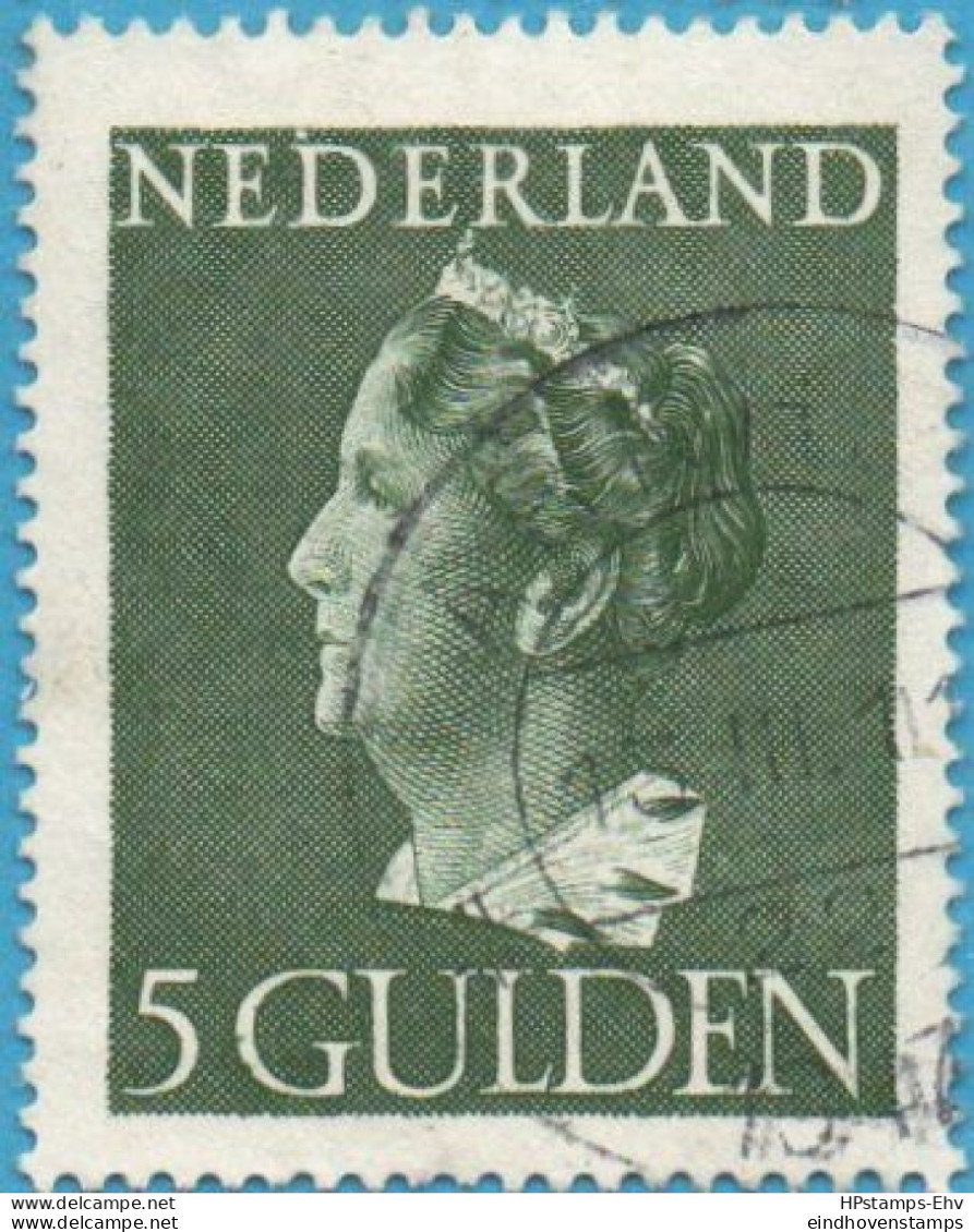 Netherlands 1945  5 Gld Queen Wilhelmina Cancelled Nl-46-01.03 H - Gebruikt