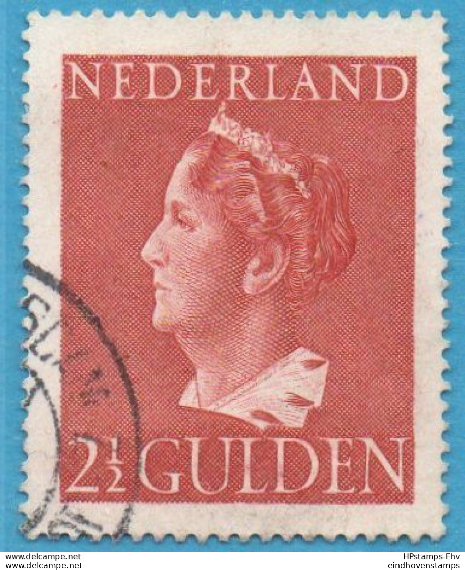 Netherlands 1945  2½ Gld Queen Wilhelmina Cancelled Nl-46-01.02 H - Gebruikt