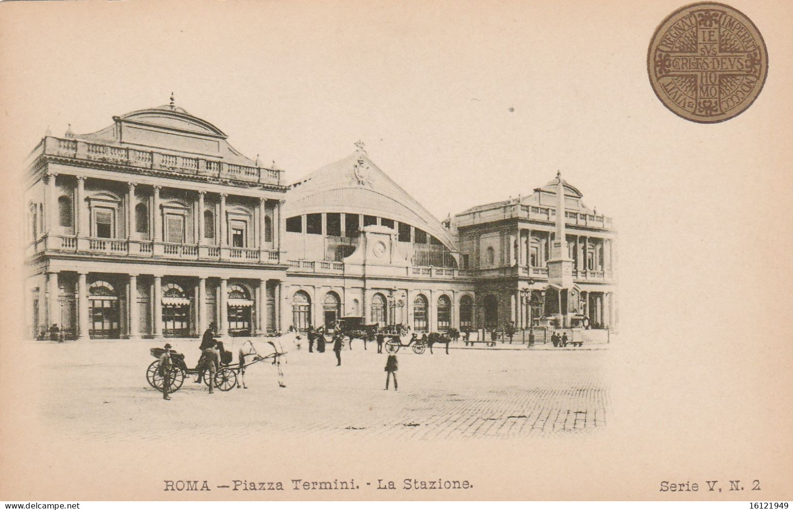 ROMA - COMMEMORATIVA ANNO SANTO 1900 - Stazione Termini