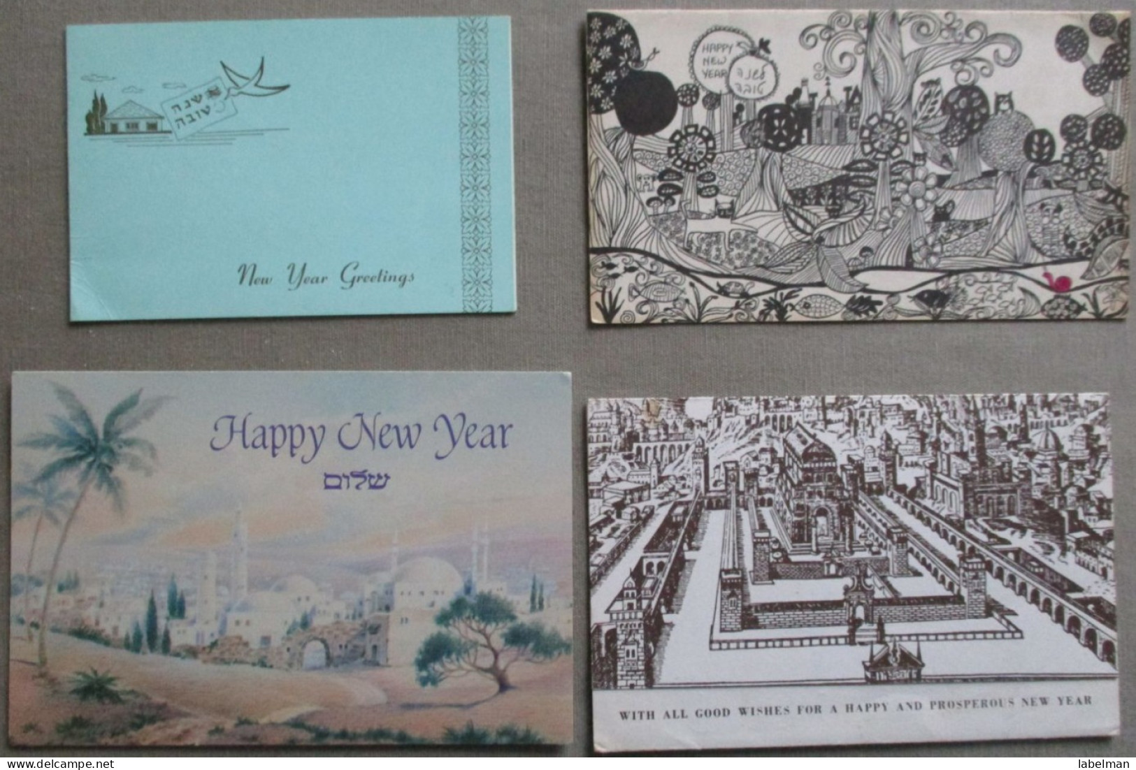 ISRAEL LOT SET SHOFAR JUDAICA SHANA TOVA CARD KARTE TARJETA BIGLIETTO CARTAO FELICITARE KARTKA NEW YEAR POSTCARD CARTE - Nieuwjaar