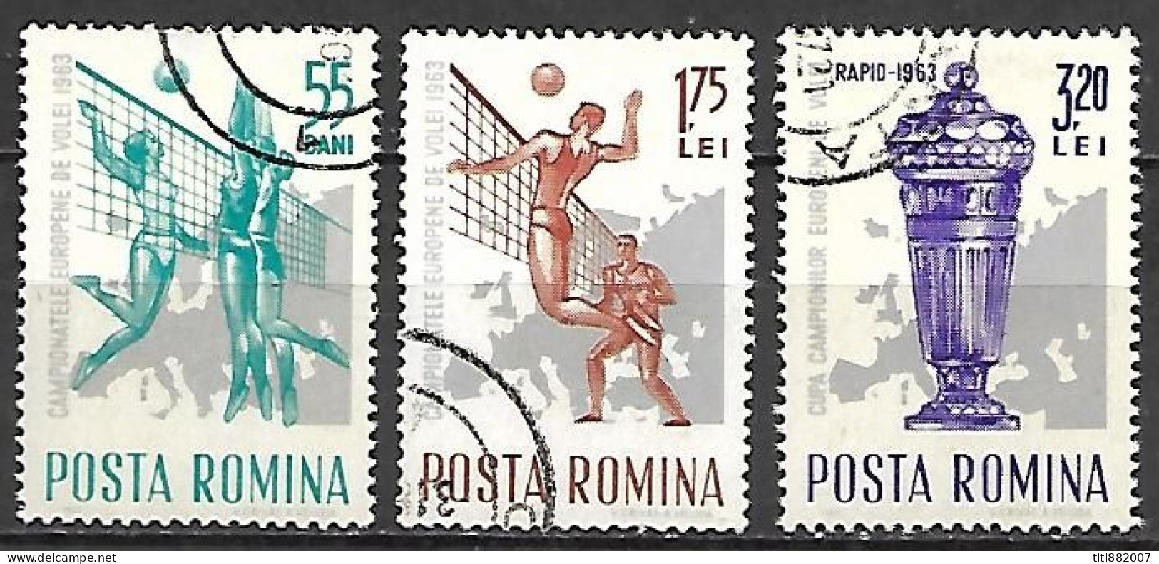 ROUMANIE       -   1963 .    VOLLEY - BALL      -   Oblitérés - Volleyball