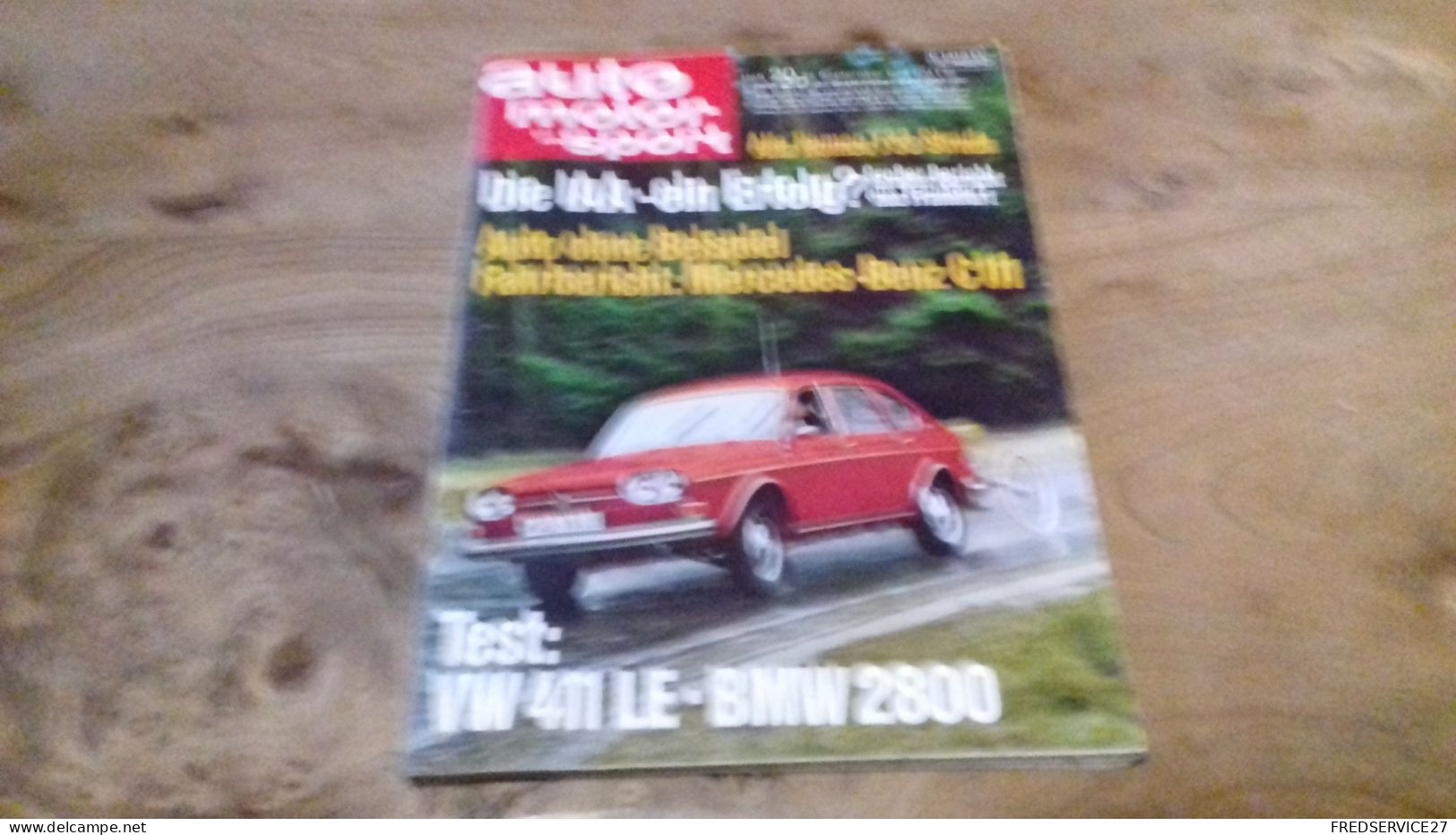 142 / AUTO MOTOR UND SPORT N° 20 1969  ALFA ROMEO T33 STRADA  TEST VW 411 LE BMW 2800 - Cars & Transportation