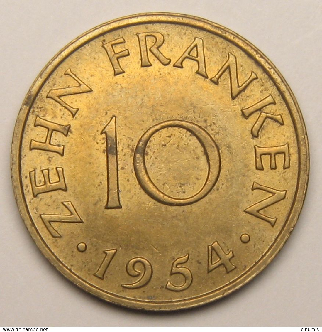 10 Franken Territoire De La Sarre, 1954 - 10 Franken