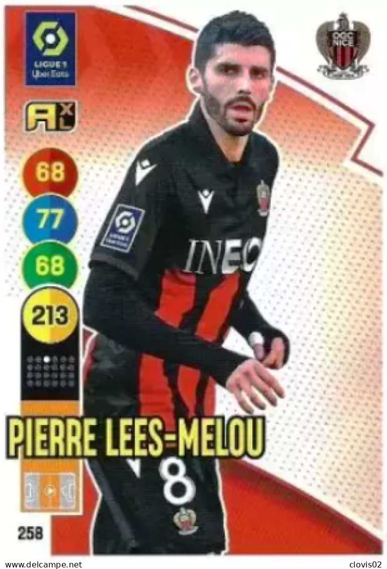 258 Pierre Lees-Melou - OGC Nice - Panini Adrenalyn XL LIGUE 1 - 2021-2022 Carte Football - Trading Cards