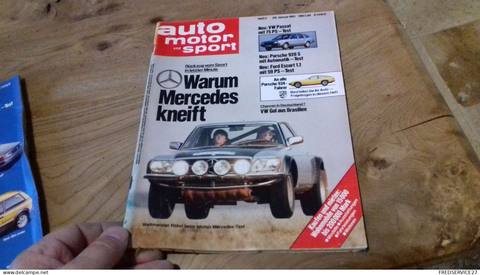 142 / AUTO MOTOR UND SPORT N° 2 1981 PORSCHE 928 S / VW PASSAT ECT - Automóviles & Transporte