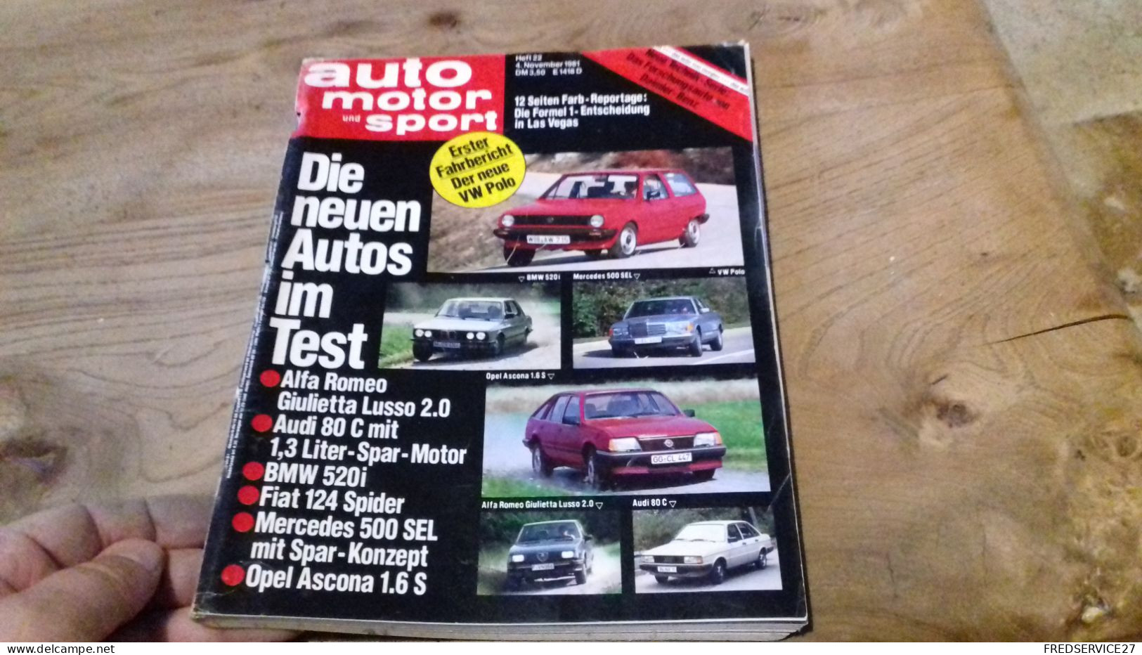 142 / AUTO MOTOR UND SPORT N° 22 1981 BMW 520I / ALFA ROMEO GIULIETTA LUSSO 2.0 ECT - Cars & Transportation